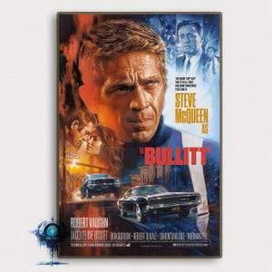 Bullitt Movie Poster: Steve McQueen Canvas Art Print