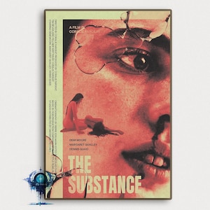 The Substance Movie Poster Vintage Classic Movie Poster Kunst Dekoration Poster Geschenke Hochwertige Leinwand Kunstdruck