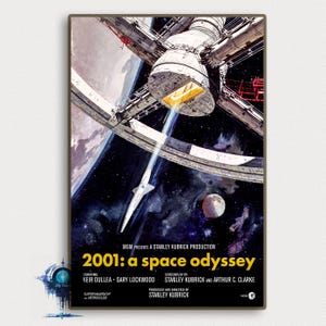 2001 A Space Odyssey Movie Poster, Wandkunst, Kunst Dekoration Poster, Geschenke hohe Qualität, Leinwand Kunstdruck