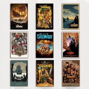 Póster de la película Los Goonies, póster clásico vintage, póster artístico, decoración del hogar, regalos.