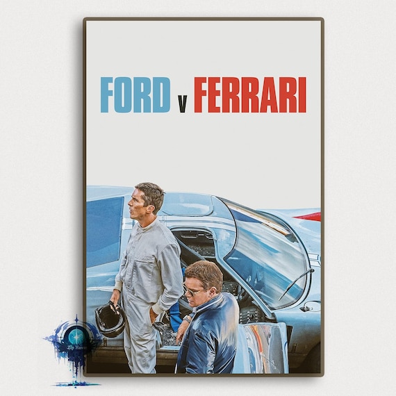 フォードvsフェラーリ映画ポスター：高解像度キャンバスアートプリント