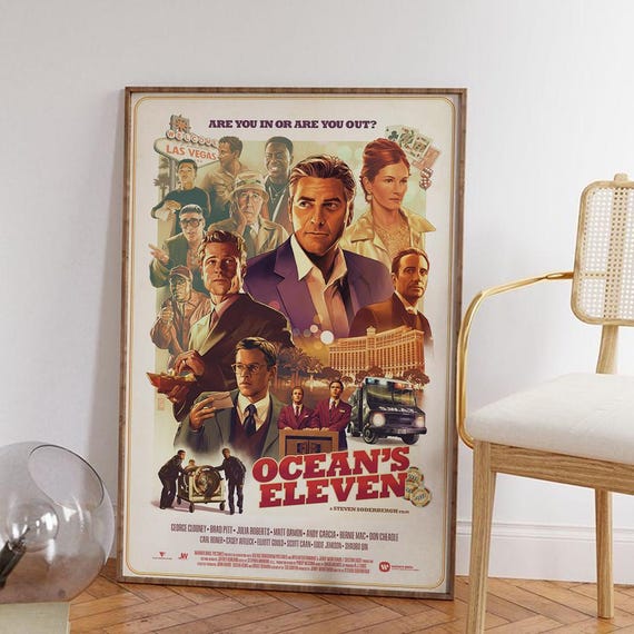 オーシャンズ11映画ポスター:高解像度キャンバスアートプリント オーシャンズ11映画ポスター:高解像度キャンバスアートプリント
