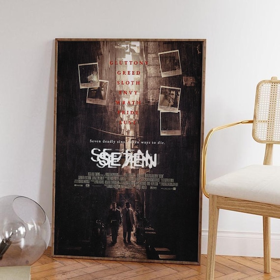 Se7en Movie Poster: Vintage Canvas Art Print - Etsy