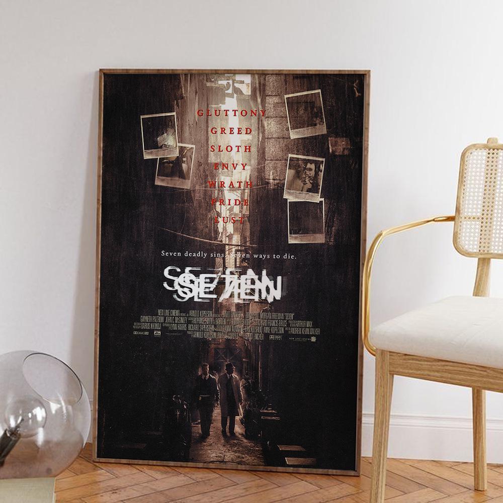 Se7en Movie Poster: Vintage Canvas Art Print - Etsy
