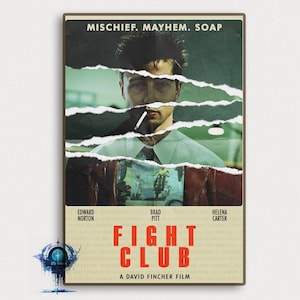 Fight Club Movie Poster, Wandkunst, Kunst Dekoration Poster, Geschenke hohe Qualität, Leinwand Kunstdruck