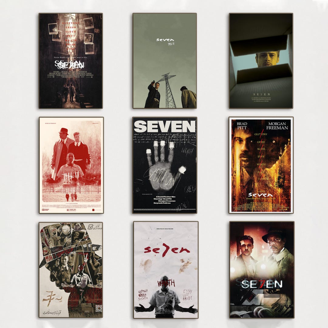 Se7en Movie Poster: Vintage Canvas Art Print - Etsy