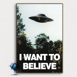 The X Files I Want to Believe Movie Poster Art Home decoration Poster Gifts High Quality Canvas Art Print