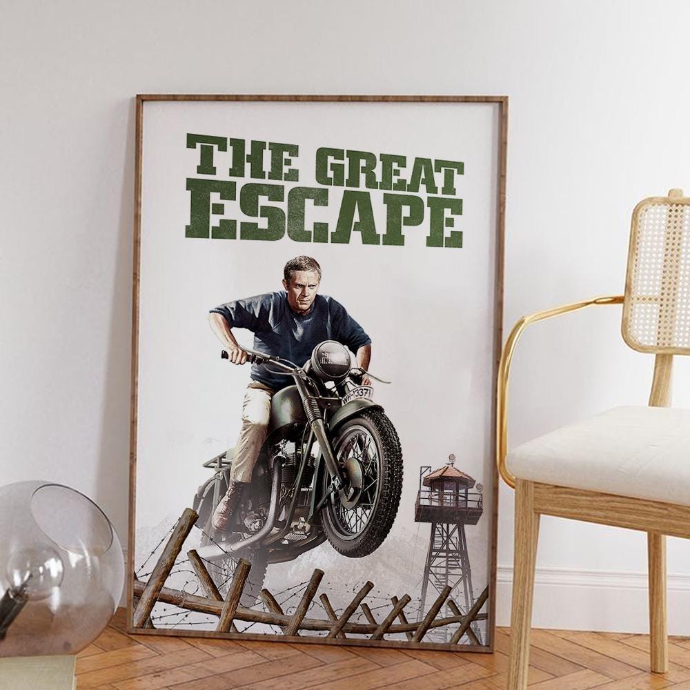 The Escape Movie Poster, Classic Film Canvas Art - Etsy Israel