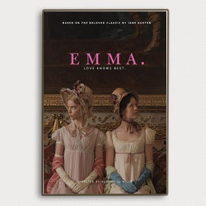 Emma. Movie Poster Vintage Classic Movie Poster Art Home decoration Poster Gifts High Quality Canvas Art Print