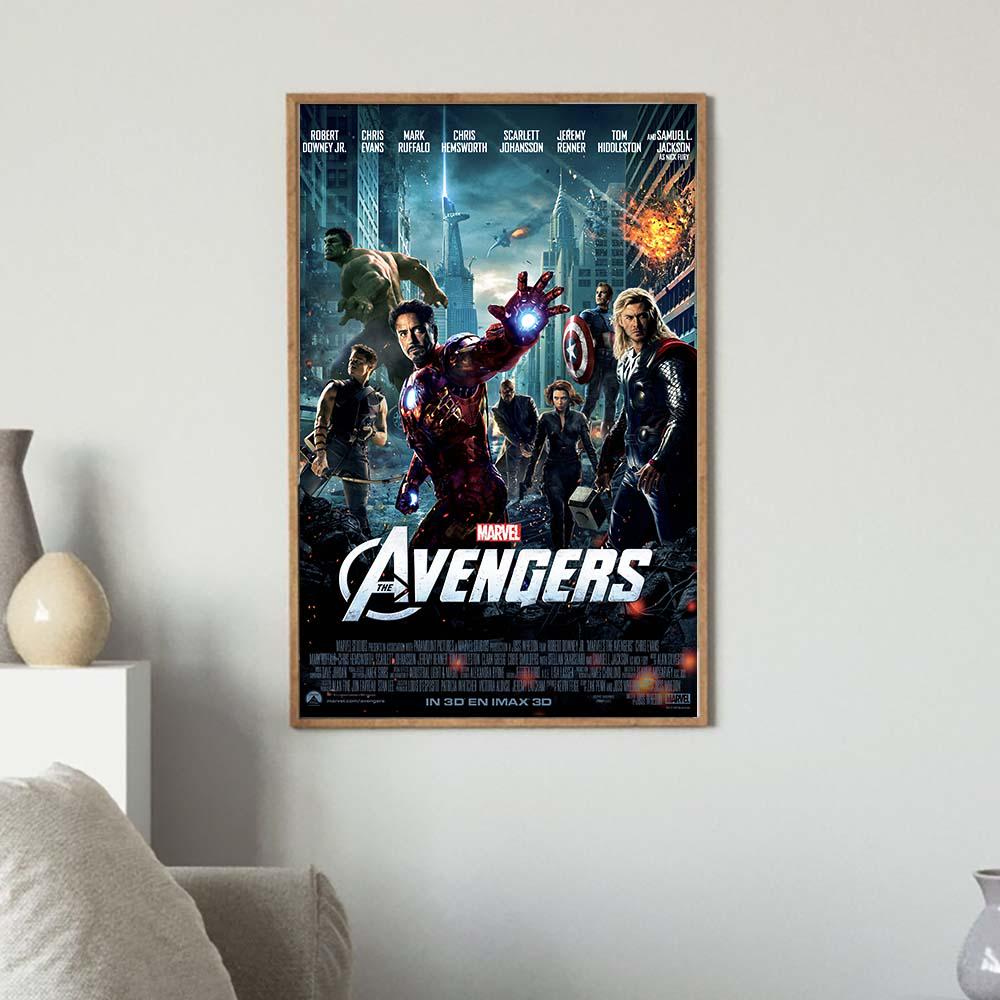アベンジャーズ映画ポスター：高解像度キャンバスアートプリント