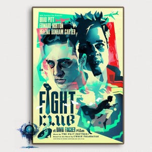 Fight Club Movie Poster: Vintage Canvas Art Print
