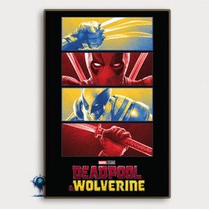 DEADPOOL&WOLVERINE Movie Poster Vintage Classic Movie Poster Art Home decoration Poster Gifts High Quality Canvas Art Print