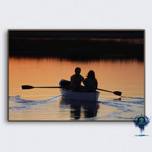 The Notebook Movie Poster: Couple in Boat Canvas Art Print
