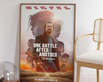 次から次へと繰り広げられる戦い 映画ポスター - 高解像度キャンバス