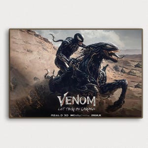 Pôster do filme Venom 3, pôster vintage clássico de filme, arte, decoração para casa, presentes, impressão de arte em tela de alta qualidade