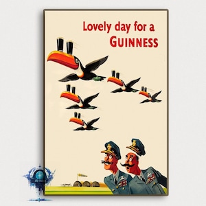 Póster "Un día encantador para una Guinness", arte mural, póster decorativo para el hogar, regalos de alta calidad, impresión artística en lienzo.