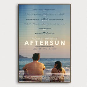 Póster de película AFTERSUN, póster de película clásico vintage, arte para decoración del hogar, póster, regalos, impresión artística en lienzo de alta calidad