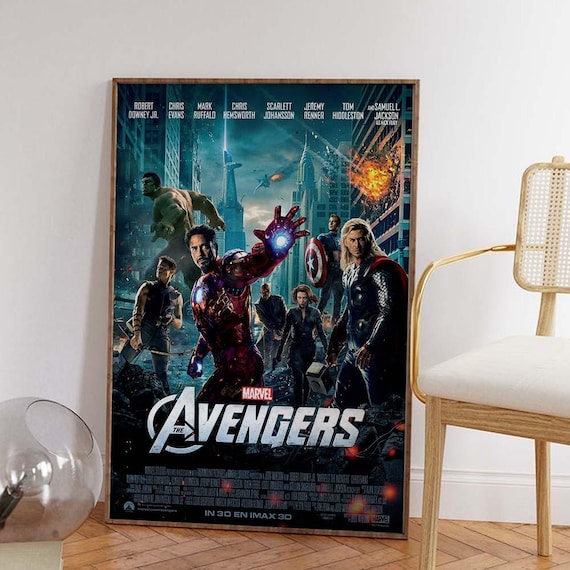 アベンジャーズ映画ポスター：高解像度キャンバスアートプリント