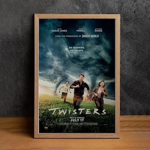 Twisters (2024) Movie Poster, High Quality Canvas Print, Wall Art, Classic Poster, Film Fan Collectibles, Home Decor