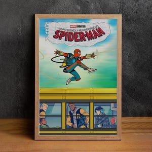 Affiche du film Spider-Man de votre quartier sympathique, impression sur toile de haute qualité, art mural, affiche classique, objets de collection de cinéphiles, décoration d'intérieur