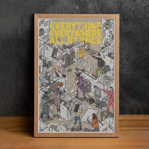 Everything Everywhere All at Once Movie Poster, High Quality Canvas Print, Wall Art, Classic Poster, Film Fan Collectibles, Home Decor