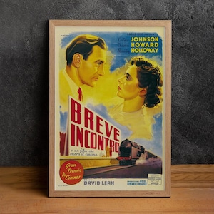 Brief Encounter Movie Poster, High Quality Canvas Print, Wall Art, Classic Poster, Film Fan Collectibles, Home Decor