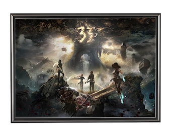 Clair Obscur Expedition 33 Poster, Game Wall Art, Game Poster Gift, Home Decor, Canvas Poster, Bedroom Art, Gift Poster, Unframed