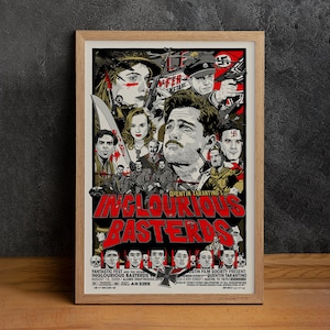 Inglourious Basterds Film Poster, Hochwertige Leinwand Druck, Wand Kunst, Klassisches Poster, Film Fan Sammlerstücke, Wohndekor