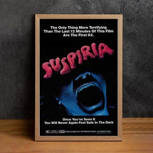 Suspiria Movie Poster, High Quality Canvas Print, Wall Art, Classic Poster, Film Fan Collectibles, Home Decor