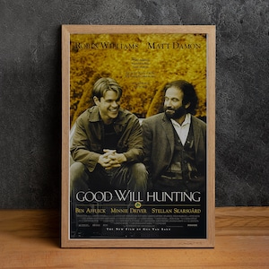 Good Will Hunting Movie Poster, High Quality Canvas Print, Wall Art, Classic Poster, Film Fan Collectibles, Home Decor