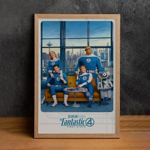 THE FANTASTIC FOUR Movie Poster, High Quality Canvas Print, Wall Art, Classic Poster, Film Fan Collectibles, Home Decor