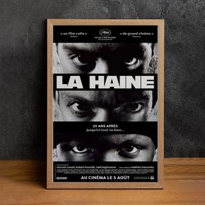 La Haine Movie Poster, High Quality Canvas Print, Wall Art, Classic Poster, Film Fan Collectibles, Home Decor