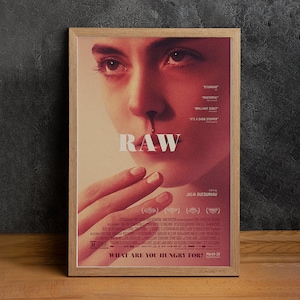 Raw Movie Poster, High Quality Canvas Print, Wall Art, Classic Poster, Film Fan Collectibles, Home Decor