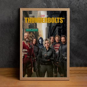 Thunderbolts Movie Poster, High Quality Canvas Print, Wall Art, Classic Poster, Film Fan Collectibles, Home Decor