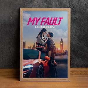 My Fault London Movie Poster, High Quality Canvas Print, Wall Art, Classic Poster, Film Fan Collectibles, Home Decor
