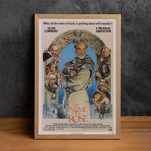 Póster de la película El nombre de la rosa, impresión en lienzo de alta calidad, arte de pared, póster clásico, artículos de colección para fanáticos del cine, decoración del hogar