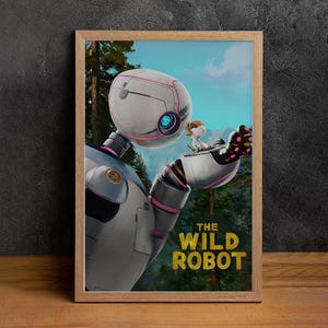 Affiche du film Le robot sauvage, impression sur toile haute qualité, art mural, affiche classique, objets de collection de cinéphiles, décoration d'intérieur