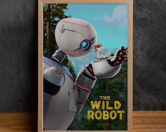 The Wild Robot Movie Poster, High Quality Canvas Print, Wall Art, Classic Poster, Film Fan Collectibles, Home Decor