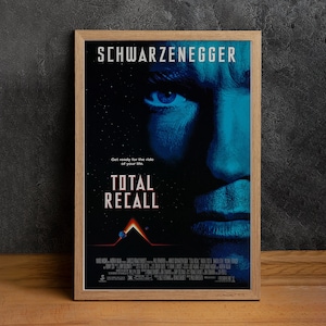 Total Recall Movie Poster, High Quality Canvas Print, Wall Art, Classic Poster, Film Fan Collectibles, Home Decor
