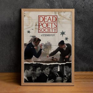 Dead Poets Society Movie Poster, High Quality Canvas Print, Wall Art, Classic Poster, Film Fan Collectibles, Home Decor
