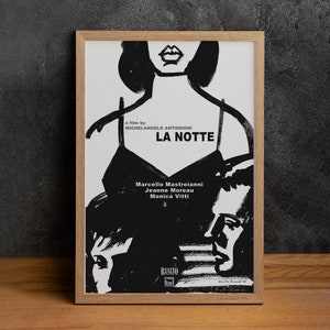 La Notte Film Poster, Hochwertige Leinwand, Wand Kunst, Klassisches Poster, Film Fan Sammlerstücke, Wohndekor