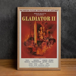 Gladiator II Movie Poster, High Quality Canvas Print, Wall Art, Classic Poster, Film Fan Collectibles, Home Decor