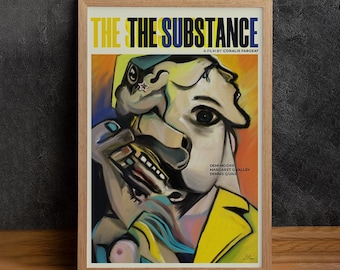 The Substance Movie Poster, High Quality Canvas Print, Wall Art, Classic Poster, Film Fan Collectibles, Home Decor
