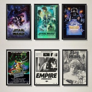 The Empire Strikes Back Movie Poster, High Quality Canvas Print, Wall Art, Classic Poster, Film Fan Collectibles, Home Decor