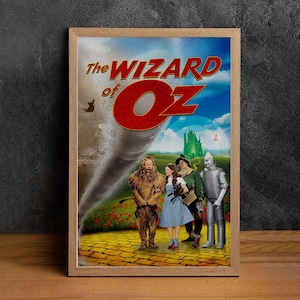The Wizard of OZ Movie Poster, High Quality Canvas Print, Wall Art, Classic Poster, Film Fan Collectibles, Home Decor