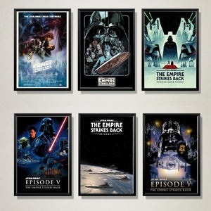The Empire Strikes Back Movie Poster, High Quality Canvas Print, Wall Art, Classic Poster, Film Fan Collectibles, Home Decor