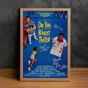 Do The Right Thing Movie Poster, High Quality Canvas Print, Wall Art, Classic Poster, Film Fan Collectibles, Home Decor