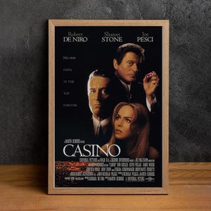 Casino Movie Poster, High Quality Canvas Print, Wall Art, Classic Poster, Film Fan Collectibles, Home Decor