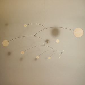 Modern Art Wooden Baby Mobile - Jupiter - for Nursery Decor Natural Wood Home Decor