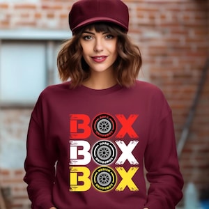 Felpa Formula 1, Maglietta Box Box Box F1, Felpa con cappuccio regalo classica F1, T-shirt retrò Formula 1, Abbigliamento iconico Box Box Box, Regalo per fan di Formula 1